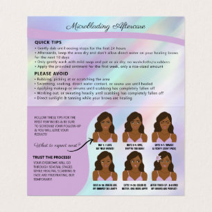 Eyebrow Microblading Brow Aftercare & Appointment  Business Card