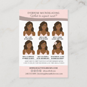 Eyebrow Microblading Brow Aftercare & Appointment  Business Card