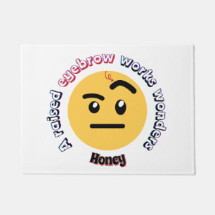 Eyebrow Sass: A Raised Eyebrow Works Wonders Doormat