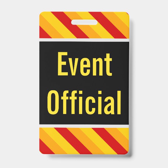 Eyecatching "Event Official" Badge ID Badge (Front)