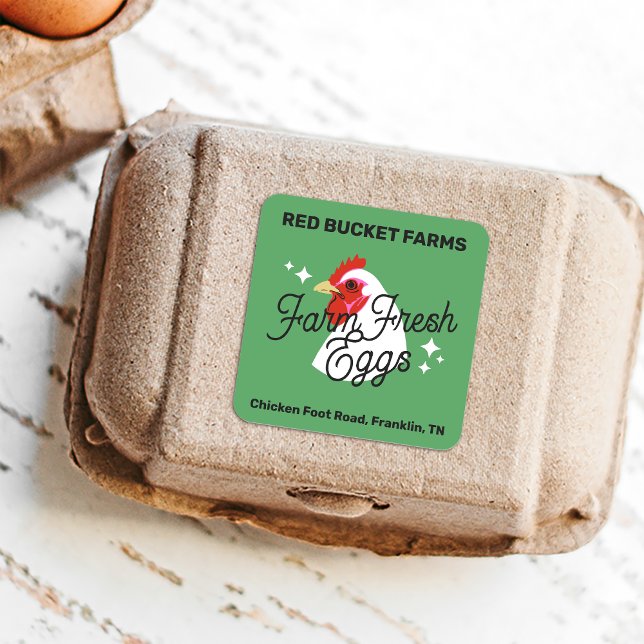 Eyecatching  Farm Fresh Eggs Label (Creator Uploaded)