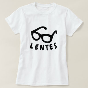 eyeglasses and text Lentes: eyeglasses in Galician T-Shirt