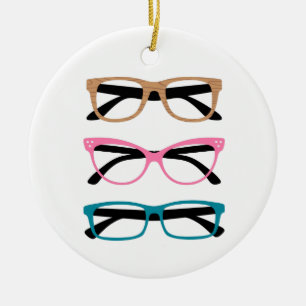 Eyeglasses Ceramic Ornament