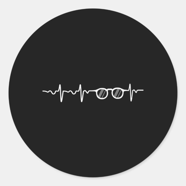 Eyeglasses For A Optometry Student Classic Round Sticker (Front)