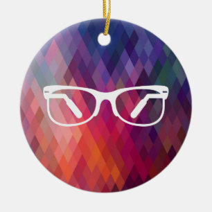 Eyeglasses Functions Pictograph Ceramic Ornament
