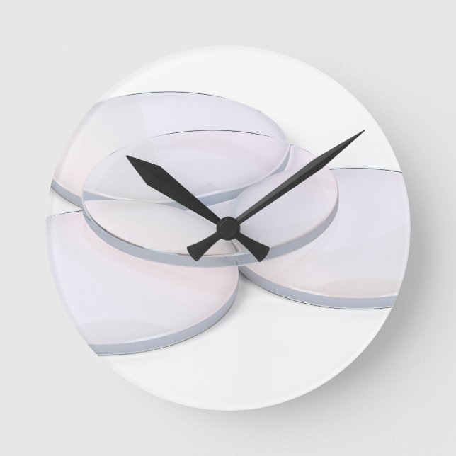 Eyeglasses lens round clock (Front)