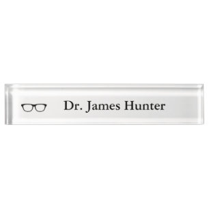 "Eyeglasses" Personalised Nameplate
