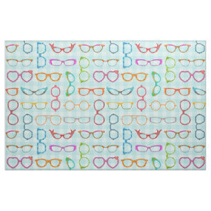 Eyeglasses Retro Modern Hipster with Blue Gingham Fabric