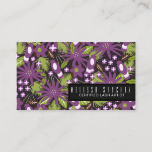 Eyelash Artist Extensions Makeup Artist Tropical B Business Card
