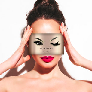 Eyelash Brows Microblade Hair QRCODE Logo Rose Business Card