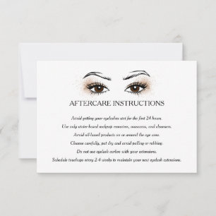 Eyelash extension Brow Bar Aftercare Instructions  Invitation