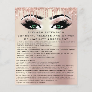 EYELASH EXTENSION CONSENT, RELEASE AND WAIVER Drip Flyer