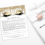 Eyelash Extension Liability Waiver Gold Drip White Flyer<br><div class="desc">florenceK design</div>