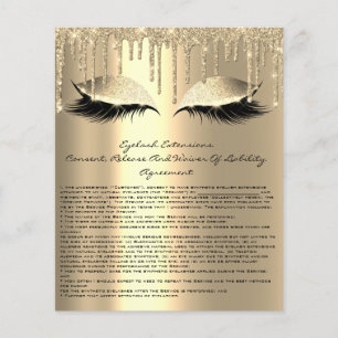Eyelash Extension Liability Waiver Sparkly Glam Flyer