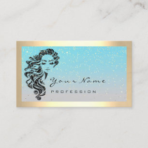 Eyelash Extension Makeup Artist Hair Confett Frame Business Card