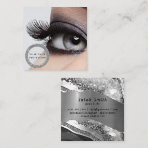 Eyelash Extension Salon Beauty Woman Lash Square Business Card