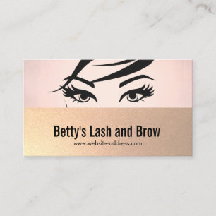 Eyelash Extensions and Brow Specialist Salon Business Card