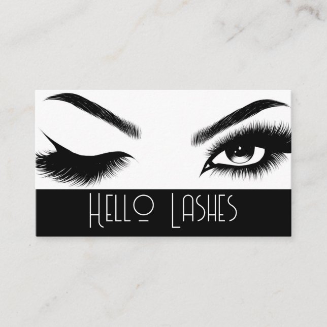 Eyelash Extensions Beauty Salon Spa   Business Car Business Card (Front)