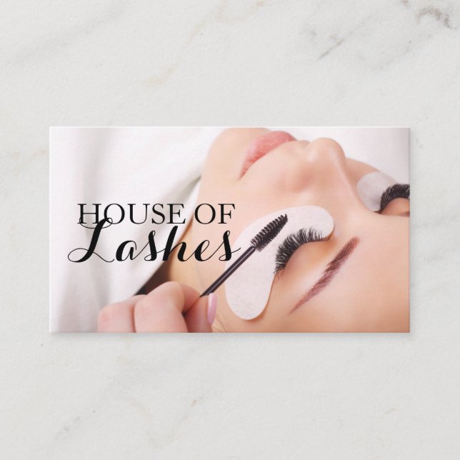 Eyelash Extensions Beauty Salon Spa   Business Card (Front)