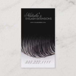 Eyelash Extensions Black Business Card