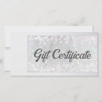 Eyelash Extensions Gift Certificate Glitter Snow