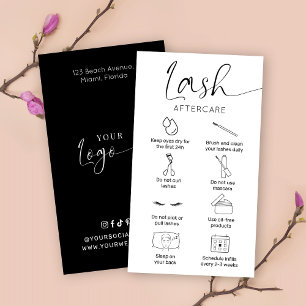 Eyelash Extensions Instructions Minimalist Lash Business Card