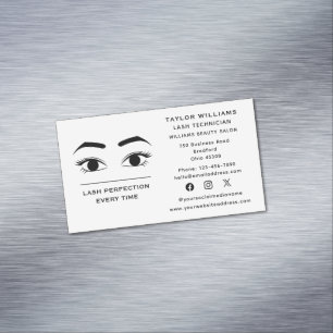 Eyelash Extensions Lashes Lash Eyes Social Media Magnetic Business Card
