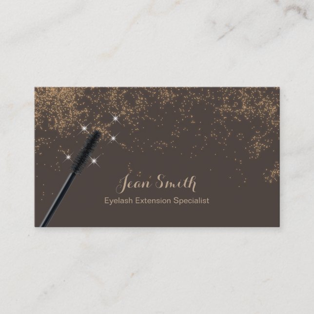 Eyelash Extensions Makeup Artist Modern Lashes Business Card (Front)