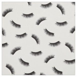 Eyelash Extensions Modern Lashes Pattern Fabric