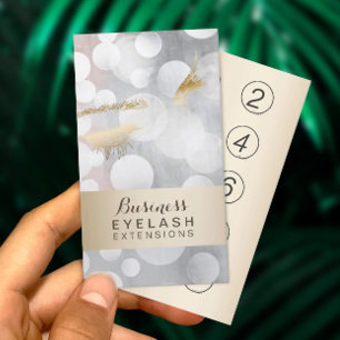 Eyelash Extensions Modern Silver & Gold Loyalty