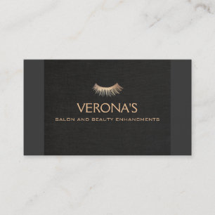 Eyelash Extensions Salon and Spa Black Business Card