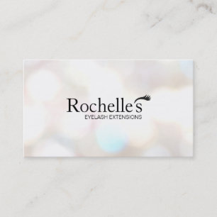 Eyelash Extensions Salon Subtle Bokeh Business Card