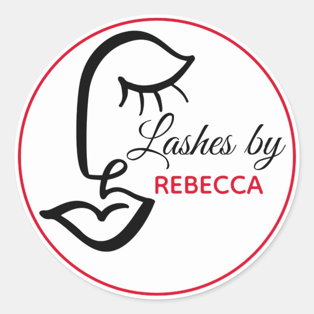 Eyelash Lash Bar Sticker (Front)