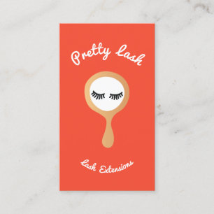 EyeLash Lash Extensions Mirror Business Card