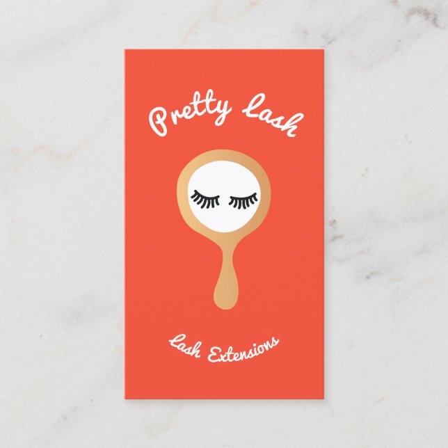 EyeLash Lash Extensions Mirror Business Card (Front)
