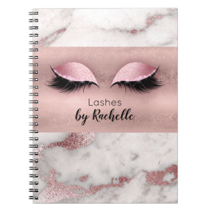 Eyelash Lashes Makeup Blush Pink Notebook