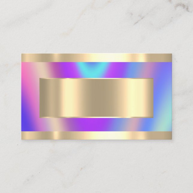  Eyelash Makeup QR Code Logo Holograph Simply Business Card (Front)