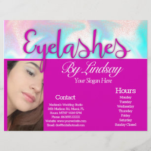 Eyelash Services Marble Glitter Session Brochure