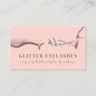 Eyelash technic Pink Abstract Business Card
