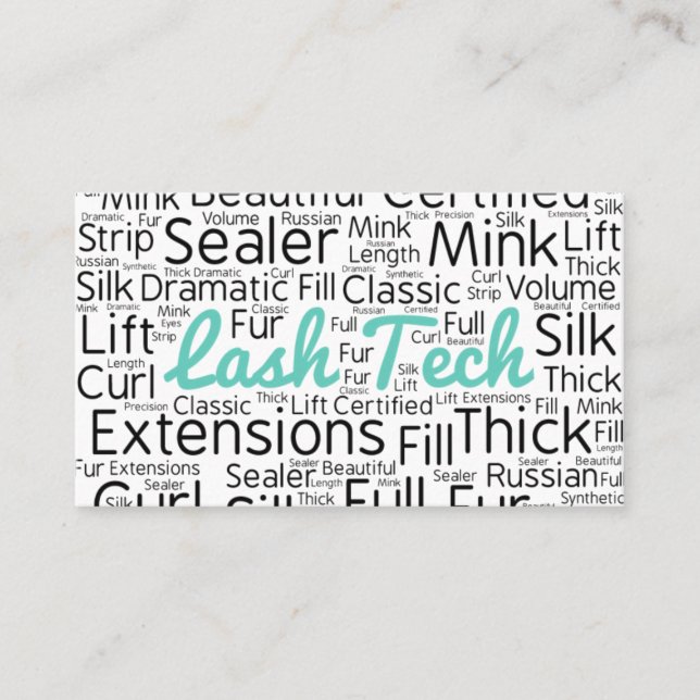 Eyelash Technician Business Card (Front)