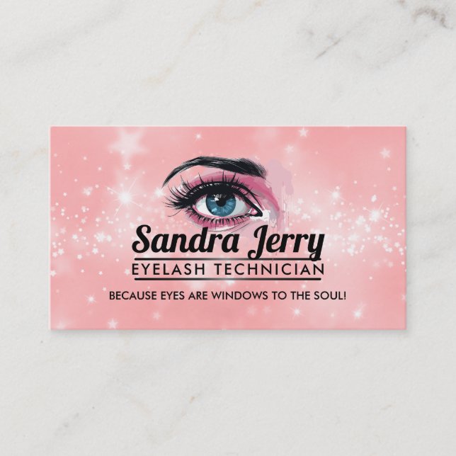 Eyelash Technician Slogans business cards (Front)