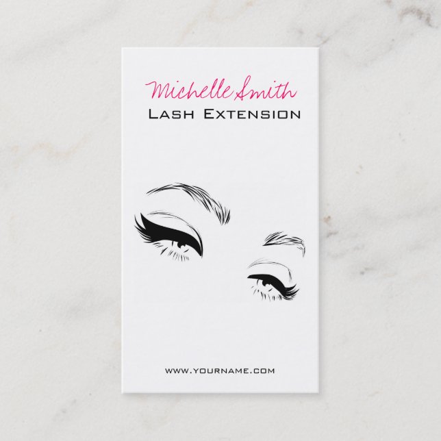 Eyelashes brows Permanent Makeup Artist Eyes Lash Business Card (Front)
