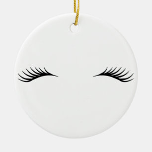 Eyelashes Ceramic Tree Decoration