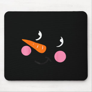 Eyelashes Christmas Outfit Snowman Face Costume Gi Mouse Pad