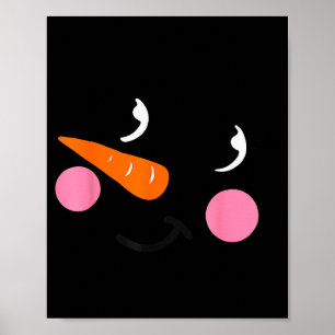 Eyelashes Christmas Outfit Snowman Face Costume Gi Poster