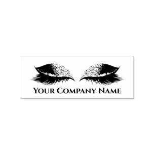 Eyelashes Extension Makeup Artist Beauty Lounge Rubber Stamp
