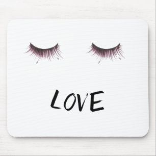 Eyelashes Love Mouse Pad