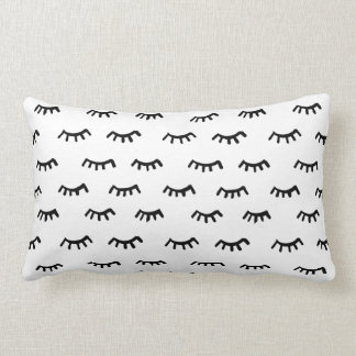 Eyelashes lumbar throw pillow cushion