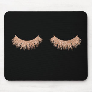 Eyelashes Makeup Artist Black Stylish Mouse Pad