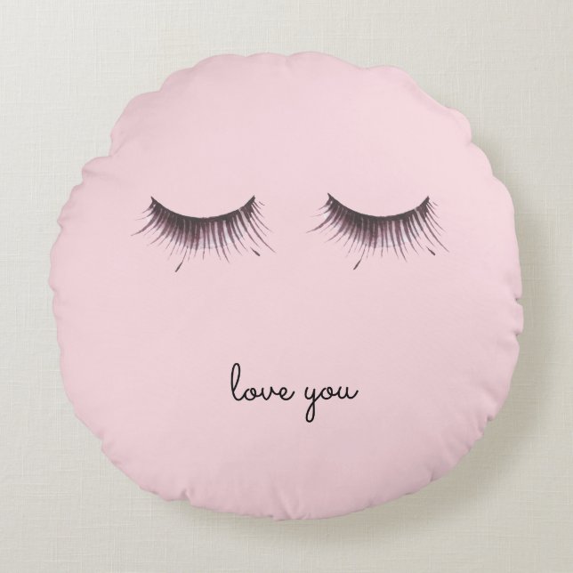 Eyelashes Round Cushion (Front)